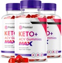 Montty (3 Pack) Premier Keto MAX Gummies - PremierKeto ACV Gummies, Premier ACV Keto MAX Gummies, Premier Apple Cider Vinegar Keto MAX Gummys, 180 Gummies para 90 días