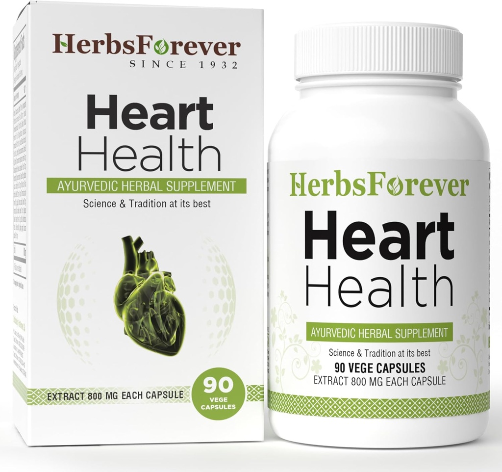 Herbsforever Heart Health Capsules Heart Supplement Promotes Heart Health 90 Capsules