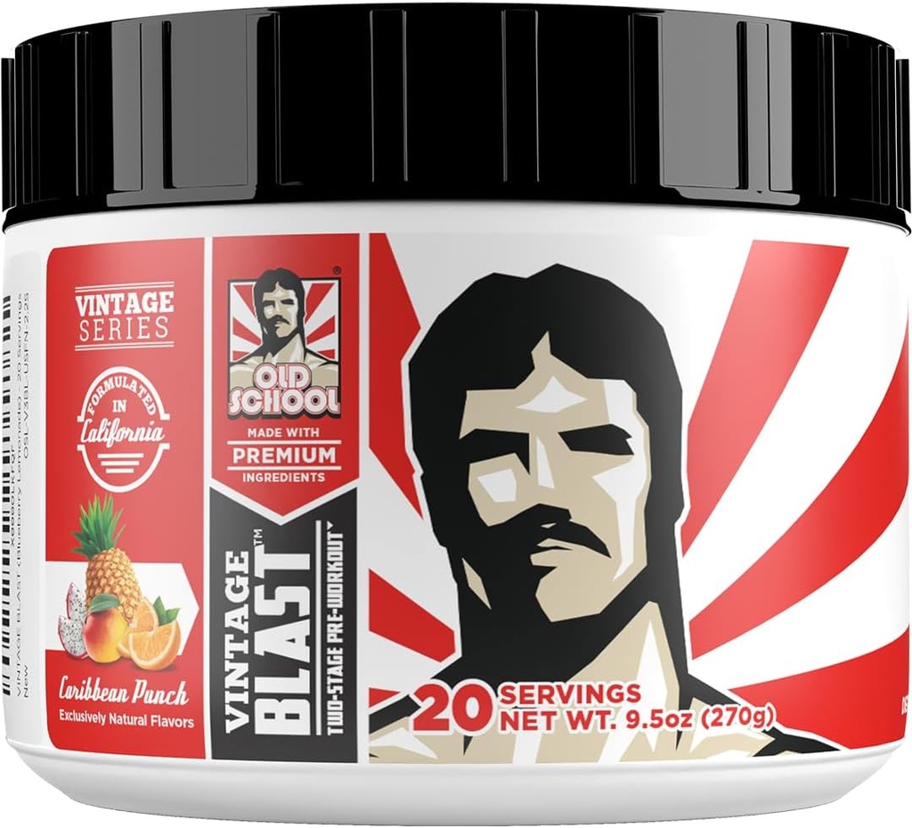 Antiguos Laboratorios Escolares Ultimate 2 Etapa Pre Workout para Energía Explosiva, Bombas Masivas & Focus - Preworkout para Hombres &amp; Mujeres - Natural Pre Workout Powder with Amino Acids, 250mg Caffeine, Caribbean Punch