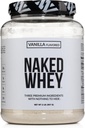 NAKED Whey Vanilla Protein Powder - Sólo 3 Ingredientes - Grass Fed Whey Protein Powder, Vanilla Flavor, y el azúcar de coco orgánico, No GMO, No Soy, y Gluten Gratis - 24 Servings