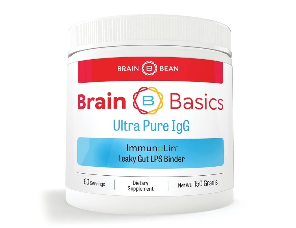 Fundamentos cerebrales Suplemento de IgG ultra puro - Suplemento sin lácteos IgG-Inmunolina Polvo, Vitamina Blended y Suplementos Minerales, 150g, 60 Actuaciones