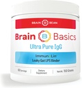 Brain Basics Ultra Pure IgG Supplement - Dairy-Free Supplement IgG-Immunolin Powder, Blended Vitamin & Mineral Supplements, 150g, 60 Servings
