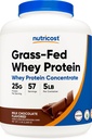 Nutricost Grass-Fed Whey Protein Concentrate (Chocolate) 5LBS - Undenatured, Non-GMO, Natural Flavors...