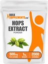 BulkSupplements.com Hops Extract Powder - Herbal Supplement, Sourced from Hops Flowers - Gluten Free, 500mg per Serving, 1kg (2.2 lbs) (Pack of 1)
