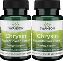 Swanson Chrysin Passionflower Extract - Suplemento Herbal Promoción de la Salud Global, Bienestar &amp; Fitness - Fórmula Natural May Support Lean Muscle Maintenance - (30 Veggie Capsules)