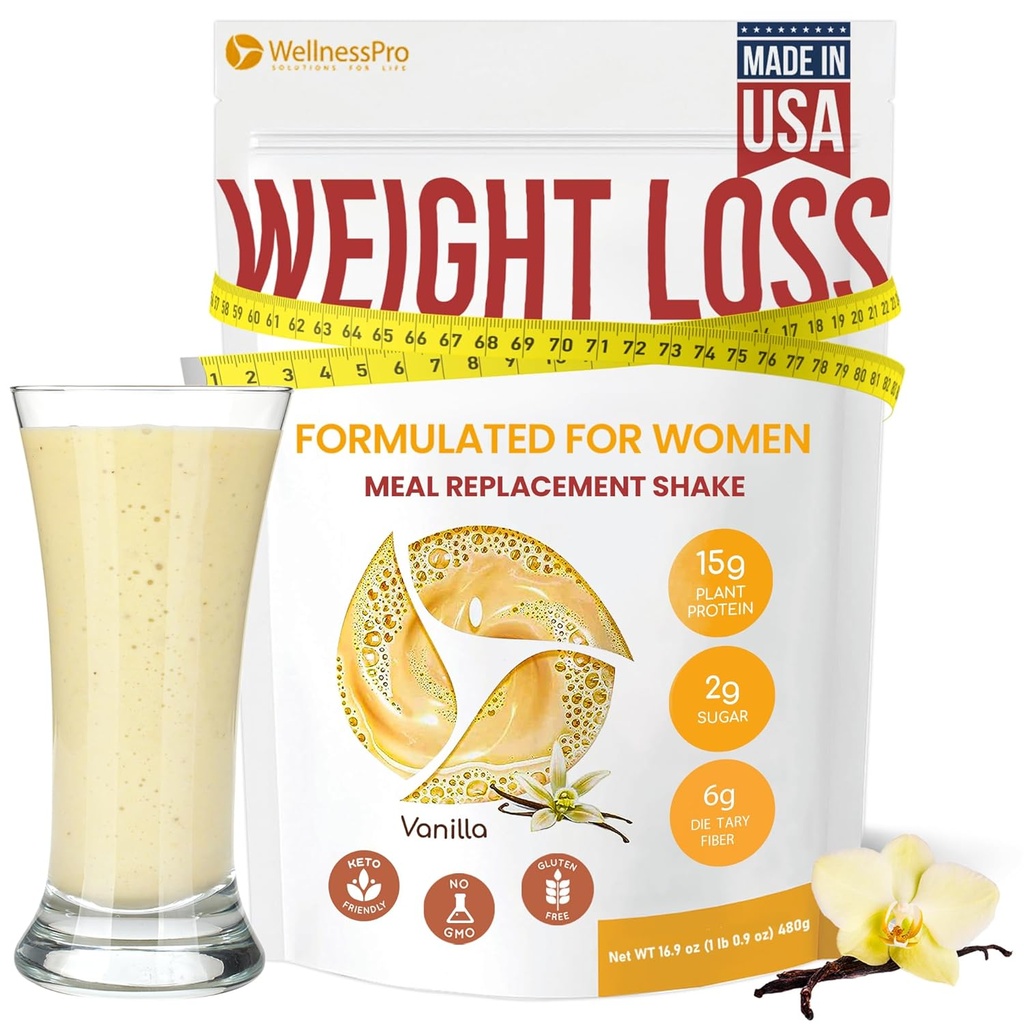 HARMONIFY Meal Replacement Shake for Women with Vanilla Flavor, Keto Frıendly, Kosher Certfied Protein Powder, Pre & Probiotics for Easy Digestion, No Sucralose Included, 16,9 Oz
