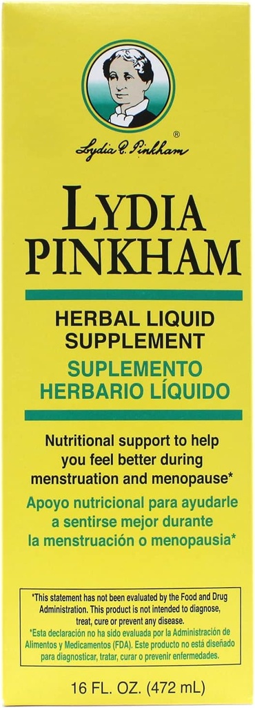 Lydia Pinkham Herbal Liquid, 16oz Por Bottle