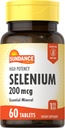 Sundance Selenium 200mcg ← 60 Tablets ← High Potency Fórmula  Vegetarian, Non-GMO, and Gluten Free Essential Mineral Supplement