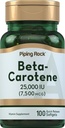 Piping Rock Beta Carotene 25000 IU Softgels  7500 mcg  100 Conde ← Vitamina A Supplement ← Non-GMO, Gluten Free