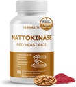 NATTOKINASE 11-in-1 Fórmula - con Yeast Rice Coenzyme Q-10 Quercetin, Milk Thistle, Resveratrol - Non-GMO, Gluten-Free, Soy-Free