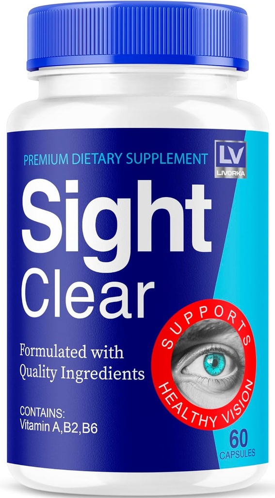 LIVORKA Sight Clear Pills, Sight Clear Support Eye Supplement, SightClear 20/20 Vision Vitamins Reviews Advanced Fórmula, 60 cápsulas para 1 mes