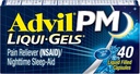 Advil PM Liqui-Gels Doin Reliever and Nighttime Sleep Aid, Doin Medicine with Ibuprofen for Pain Relief and Diphenhydramine HCL for a Sleep Aid - 40 Liquid Filled Capsules - Volver a la universidad