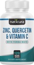 Zinc Quercetina con vitamina C y Yerba Mate - 4-en-1 Suplemento de Apoyo Nutricional - 120 cápsulas vegetales - Hecho en los EE.UU.