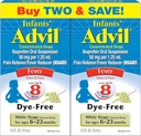 Alivio de dolor líquido advil de los bebés y Reductor de fiebre del bebé, Alivio del dolor y Medicina de la fiebre del bebé, Gripe blanco - 0,5 Fl Oz (2 Pack)
