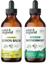 Wild &amp; Organic Lemon Balm Tincture 4 fl oz &amp; Motherwort Tincture 4 fl oz