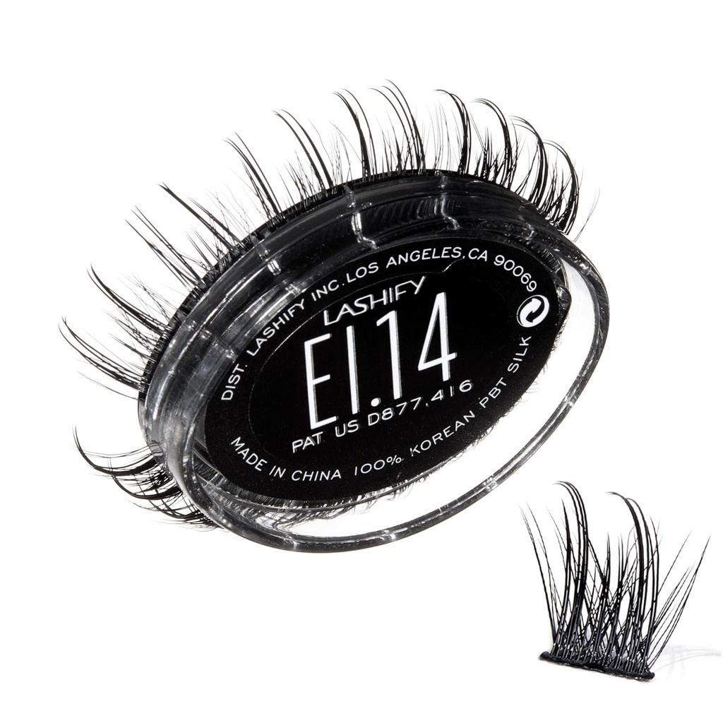 Lashify Extreme Ice 14mm Gossamer DIY Eyelash Extensions Refill, the First Ever Dual-Fibered Lash that Features Both Thin and Thick Fibers, Black, Easy False Lashes