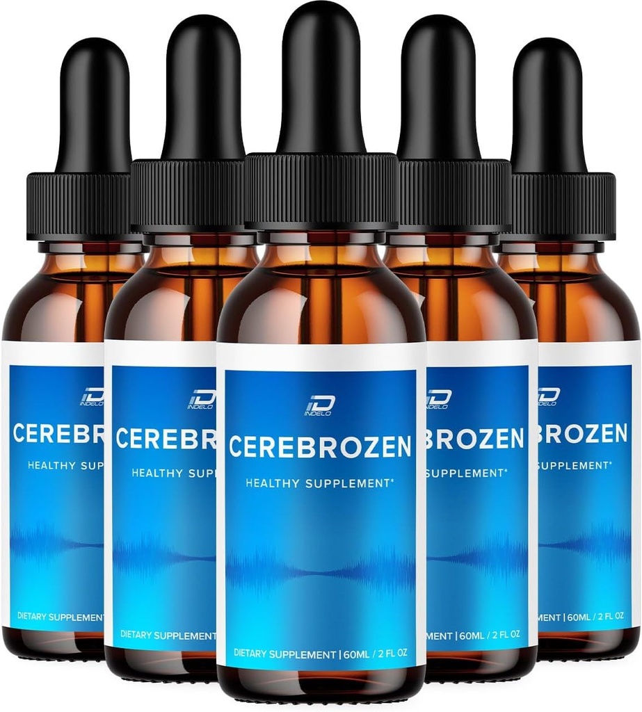 Cerebrozen Tinnitus Ear Drops - Cerebrozen 24, Cerebrozen Liquid Drops, Cerebrozen Reseñas, Cerebrozen Drops for Ear Relief (5 Pack - 300 ML)