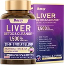 28-in-1 Liver Cleanse Detox & Repair - 1500mg Liver Health Support with Milk Thistle, Dandelion Root, Artichoke Extract, and 20+ Herbal Liver Support Supplements - Made in USA - 60 Capsules
