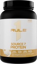 Regla 1 Fuente 7 Proteína – Década Sabor, Velvety Smooth Texture, 22g En cualquier momento Protein, y 10g Naturalmente Occurring EAAs Por Servir de 7 fuentes Premium (1.8 libras*, Vanilla Ice Cream)