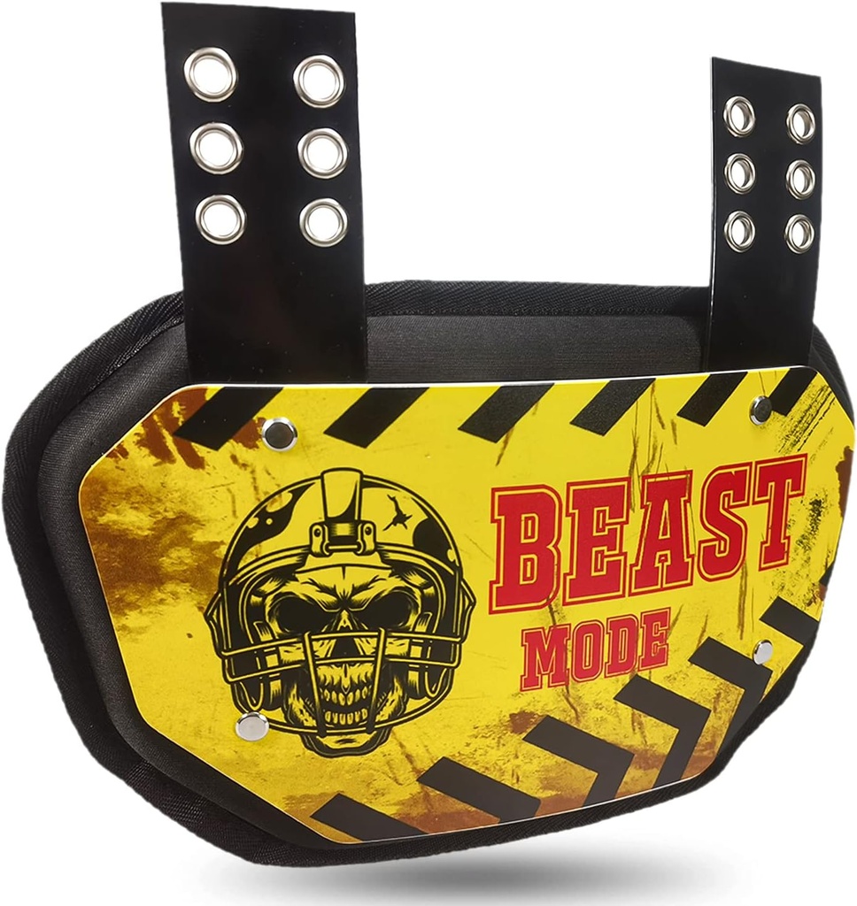 Deportivo Football Back Plate Football Backplates para los pads de hombro Football, Rear Protector Bajo Pads para jugadores de fútbol, Los respaldos inferiores serán seguros y elegantes con este robusto backplate.