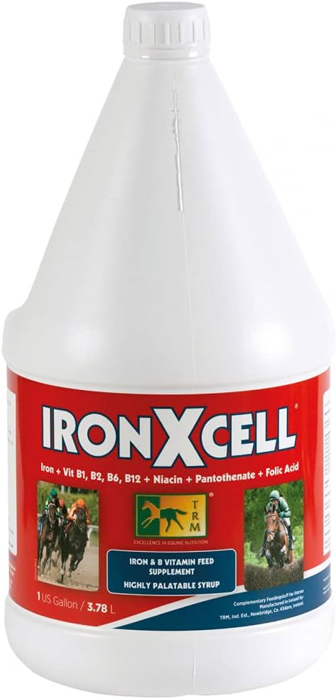 TRM IronXcell Liquid Horse Feed Supplement for Healthy Metabolism and Hindgut tención Aumento de energía y rendimiento - 126 fl oz/1 US Gal (3.78 Liter) - 126 fl oz (1 US Gal)