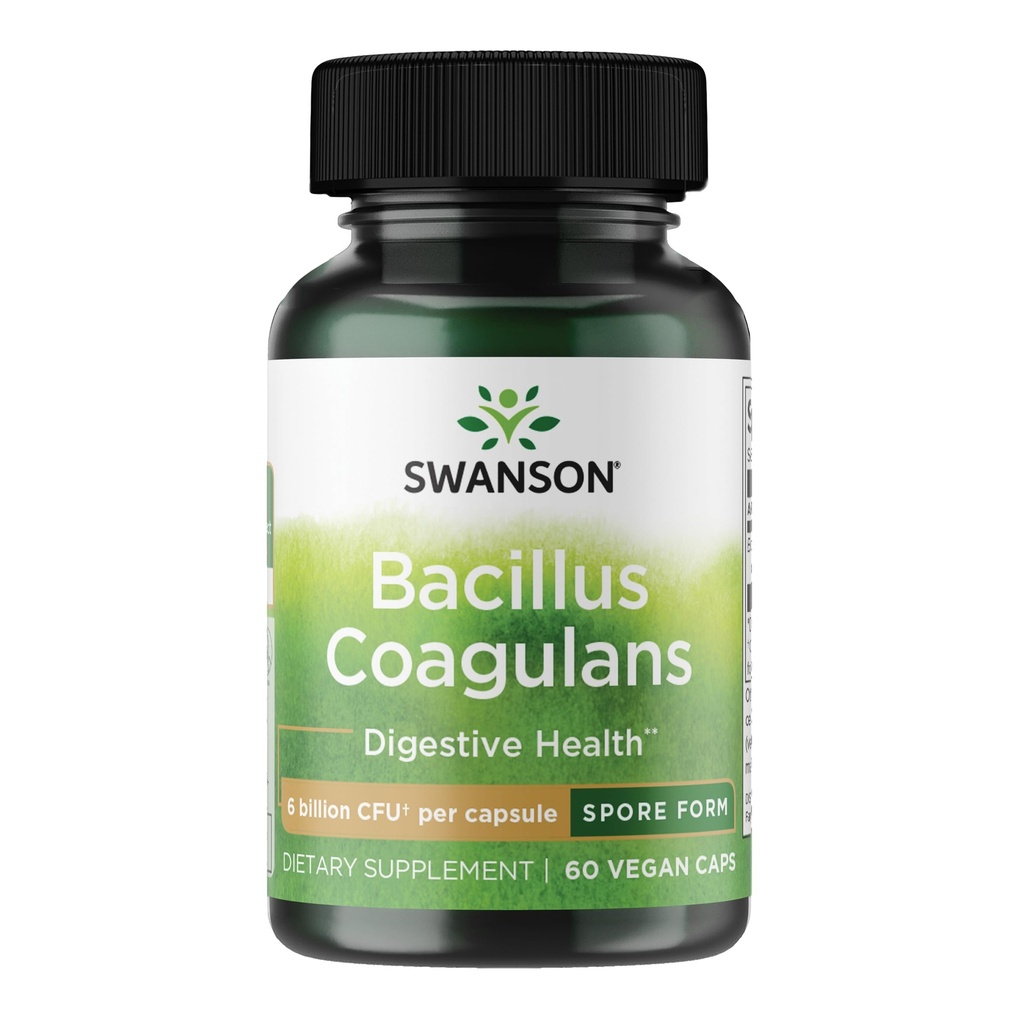Swanson Bacillus Coagulans - Natural Probiotic Supplement Supporting Digestive Health w/ 6 Billion CFU - May Support GI & General Gut Health - (60 Veggie Capsules)