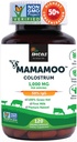 MamaMooTM Colostrum Powder √50% IgG, Grass Fed, First Non GMO Verified Colostrum, Gut Health Bloating Immunity Skin & Hair, Contains 400+ Nutrientes bioactivos, Third Party Lab Tested (120 cápsulas)