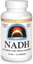 Fuente Naturales NADH 20mg, Energía Boost y Alerta Mental*, 10 Lozenges