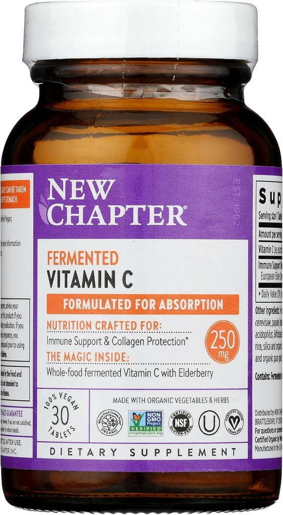 Nuevo Capítulo Vitamina fermentada c, 30 Cuenta