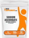 BulkSupplements.com Sodium Ascorbate Powder - for Immune Support, Sodium Ascorbate Vitamina C - Buffered Vitamin C, Gluten Free, 2g per Serving, 100g (3.5 oz) (Pack of 1)