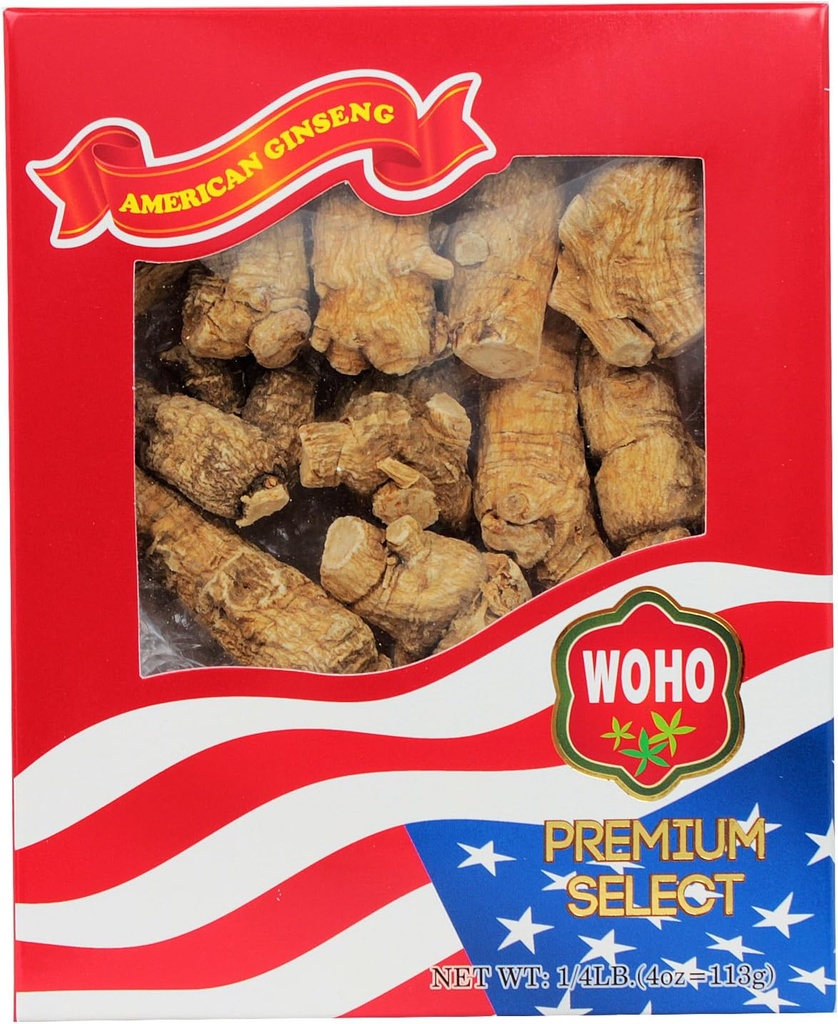Woohoo Natural WOHO #109.4 Corto Jumbo American Ginseng Roots 4oz Box