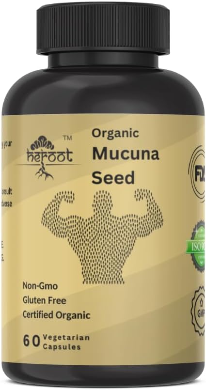 Mucuna Pruriens Herbal Dietary Supplement – Pack of 2 (60 Capsules Each) | Plant-Based Capsules | No Preservatives or Artificial Fillers | Serving Size: 2