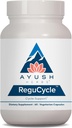 Ayush Herbs Regu-Cycle - Equilibrio hormonal para mujeres, Apoyo hormonal, Apoyo periodo &amp; Alivio, Salud Reproductiva, Ciclo Menstrual Regulador, Suplemento de Apoyo Ovárico - 60 cápsulas vegetarianas