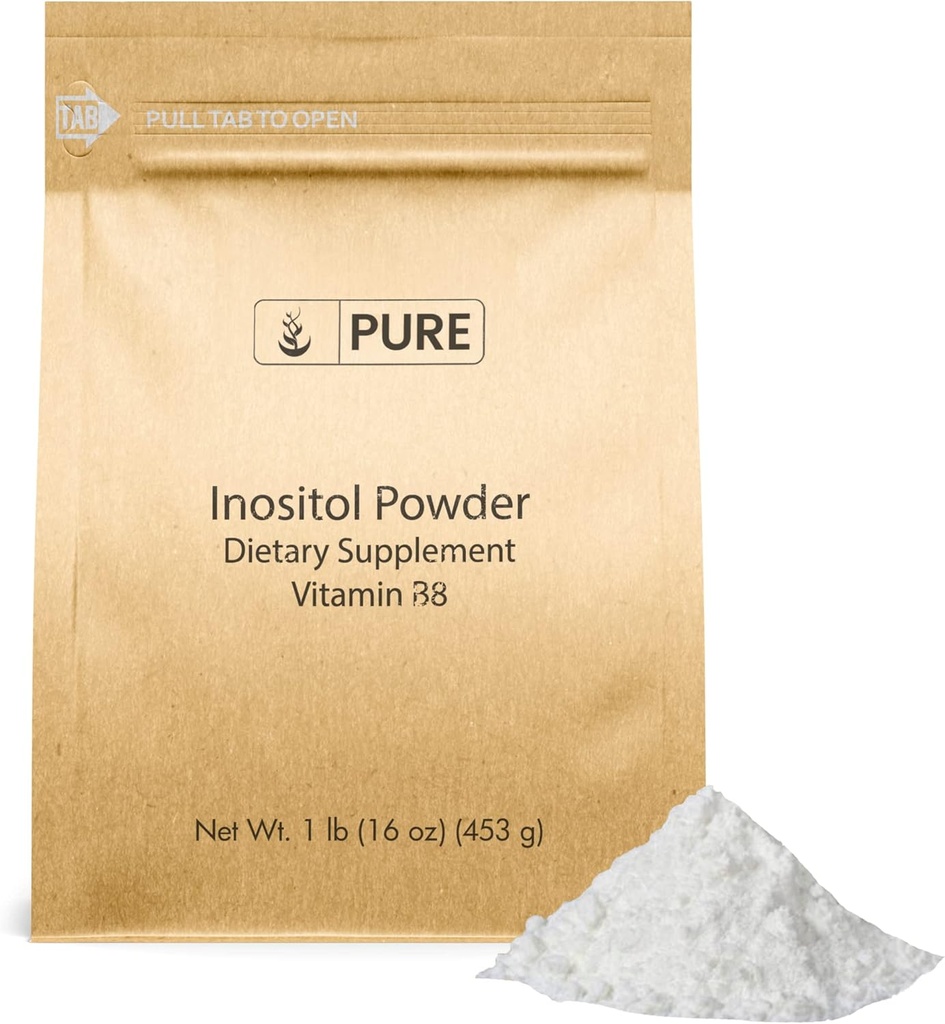 Ingredientes originales puros Inositol (Vitamin B8) Polvo (1 lb) Siempre puro, sin rellenos o aditivos