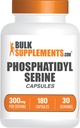 BulkSupplements.com Phosphatidylserine Capsules - Phosphatidylserine Supplement, Phosphatidylserine 300mg - Fuente de Soy, 6 cápsulas por Serving, 180 cápsulas (Pack of 1)