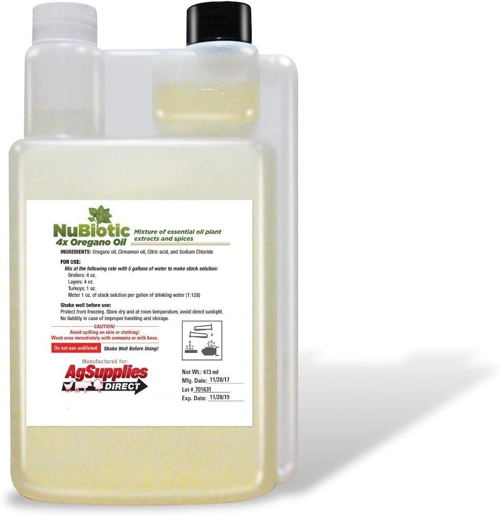 4X Concentrate Oregano Oil for Chickens & Turquías - 32 OZ