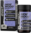ONNIT New Mood Daily Stress Support Capsules, IGENTM Non-GMO Tested, Sleep and Mood Support Supplement for Hombre and Women, Daily Stress Management Capsules, 60 Count