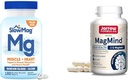 Muscle de SlowMag + Cloruro de Magnesio Corazón con suplemento de calcio para apoyar la relajación muscular &amp; Fórmulas de Jarrow MagMind Brain Health con Magtein (Magnesium L-Threonate), Suplemento dietético