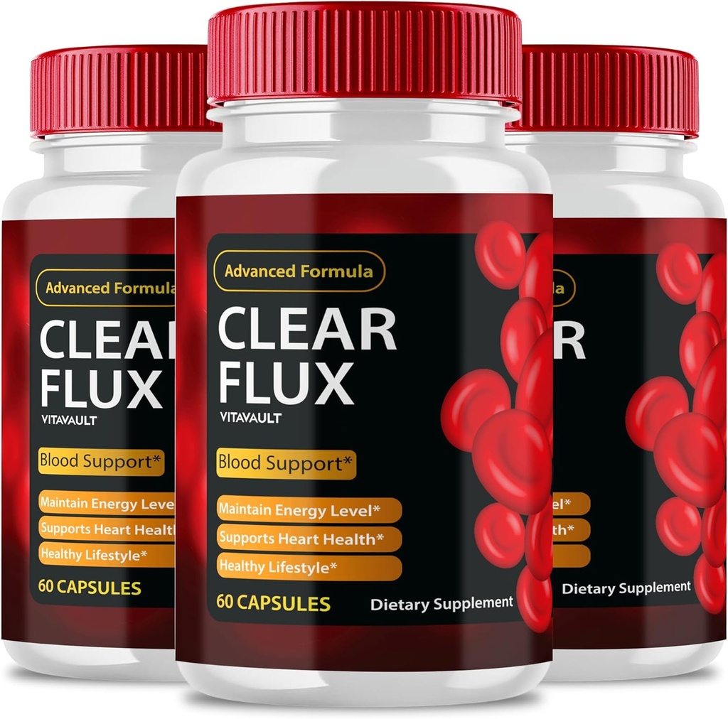 Suplemento de flujo claro, Super Boost Clear Flux Supplement, Clear Flux Pills, Official Formula, Premium Support to Maintain Stable Levels &amp; Healthy Circulation, Clear Flux Health Reviews (3 Pack)