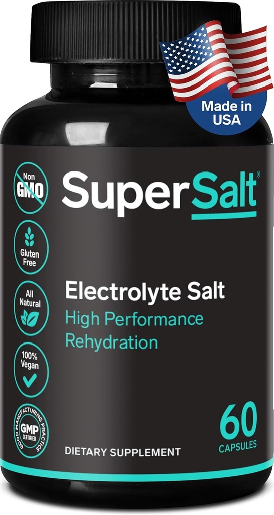 Keto Electrolyte Supplement, Salt Replacement Tablets for Rapid Oral Rehydration & Post Workout Recovery, Magnesium, Zinc, Sodium, Copper TEN 60 Capsules TEN Stop Leg Cramps and Restore Energy