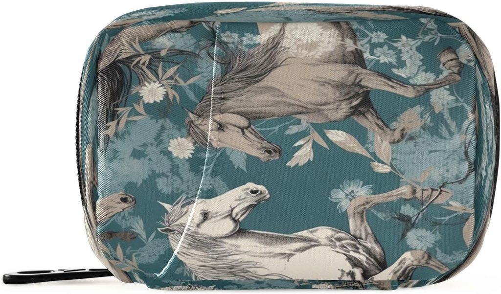 Caballo Organizador Caso Portable semanal Caja de Pill Organizador con cremallera para suplementos Medicina Viaje Negocios Familiar