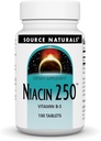 Fuente Natural Niacin 250 Tablet, 100 Cuenta