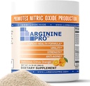 L-Arginine PRO ← 5,500mg L-Arginine Plus L-Citrulline 1,100mg Orange Powder Drink Mix Suplemento para aumentar la producción de óxido nítrico
