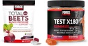 Factor de fuerza Total Beets Presión arterial Soporte 60 Chews + prueba X180 Gummies Testosterona Booster para Hombres 60 Gummies