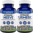 Stonehenge Health Dynamic Nerve + Dynamic Turmeric Bundle Suplementos para soportar Comfort, Tingling, Numbness, Burning