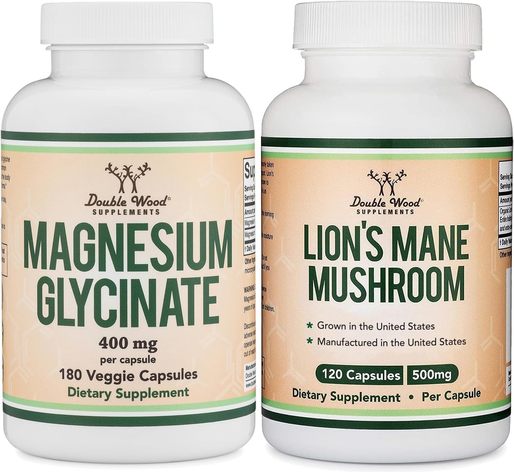 Wellness Support Duo – Magnesium Glycinate and Lion’s Mane to Support Global Health and cognition