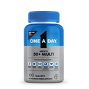 Uno A día Hombres 50+ Multivitaminas, Suplemento con A, C, D, E y Zinc para la Salud Inmunitaria*, Calcio &amp; Más, 100 Tabletas