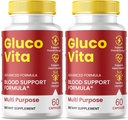SPRESSO (2 Pack) GlucoVita Capsules, GlucoVita Blood Support Capsules, All-Natural Support for General Well-Being, GlucoVita Capsules Review (120 Capsules)
