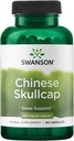 Swanson Chinese Skullcap - Herbal Supplement Promoting Relaxation & Sleep Support - Flavonoid Formula to Help Soothe Nerves - (90 Capsules, 400 mg cada uno)