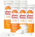Glucochews Naranja Glucose Tablets – 60 Tabletas (10 por tubo, 6 Tubos tamaño bolsillo) – 3.8g Glucose de acción rápida Cada uno – Boost Energy & Blood Sugar – Sin gluten, sin grasa, sin cafeína